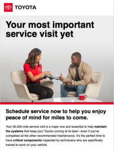 Toyota Service Reminder